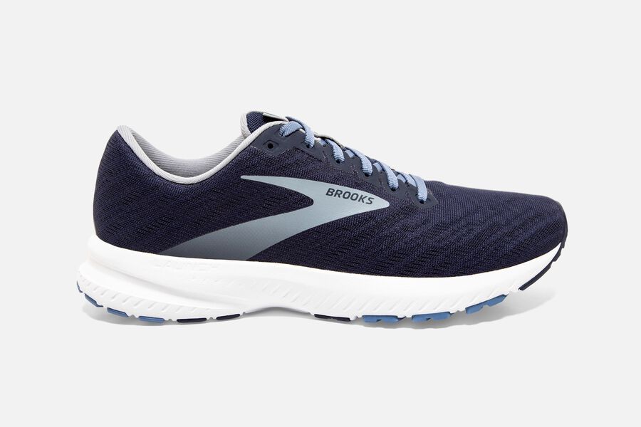 Tenis Corrida Brooks Launch 7 Masculino Brasil - Azul Marinho/Cinzentas/Branco 3270915-VC